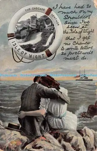 R299387 Isle of Wight The Cascade Ventnor B B Rettungsring Serie 1910