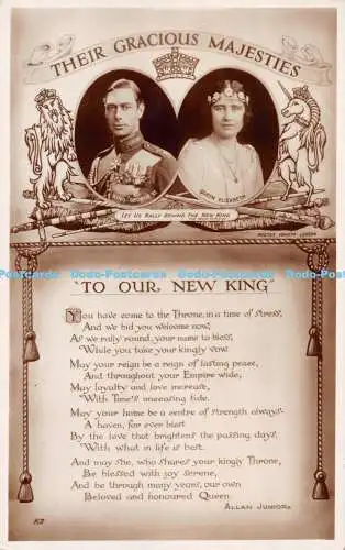 R299407 Their Gracious Majesties King George VI Queen Elizabeth Valentine RP