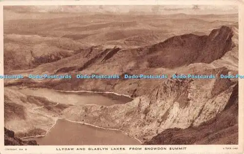 R298164 Llydaw und Glaslyn Lakes vom Snowdon Summit Tuck Nr. 26