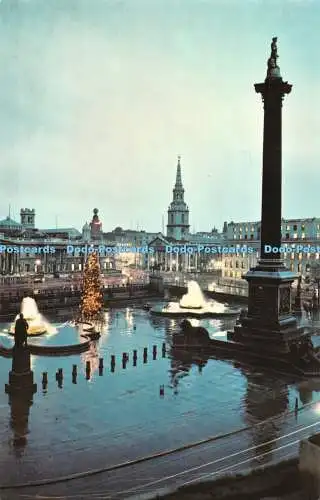 R299846 London Trafalgar Square bei Nacht Postkarte