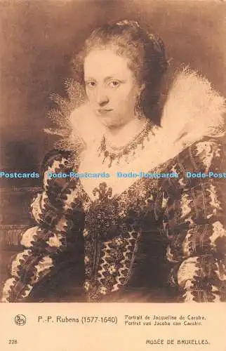 R300152 Musee de Bruxelles P P Rubens Portret van Jacoba van Caestre Nels D