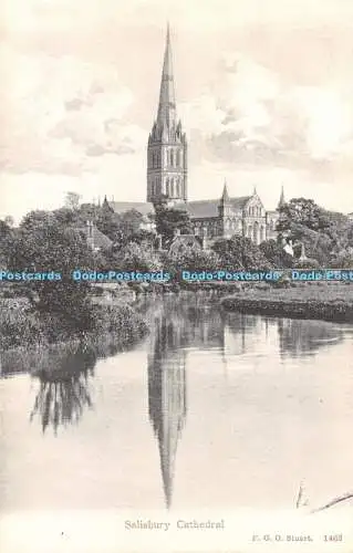 R300210 Kathedrale von Salisbury F G O Stuart Postkarte