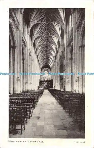 R300410 Winchester Cathedral The Nave Tuck Postkarte