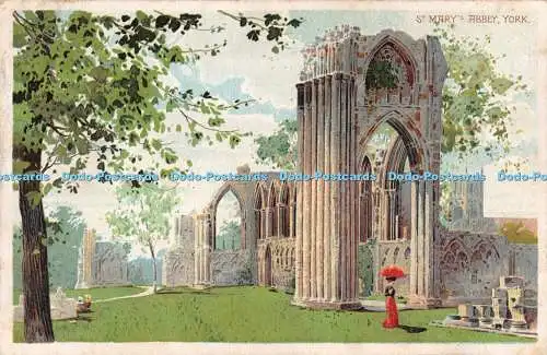 R302176 York St Mary Abbey Postkarte 1905