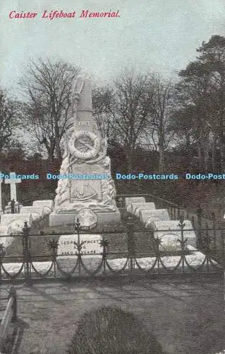 R300447 Caister Lifeboat Memorial Postcard 1908