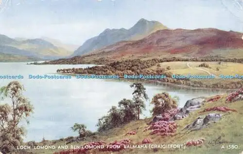 R302181 Loch Lomond und Ben Lomond von Balmaha Craigiefort Valentine Art Farbe