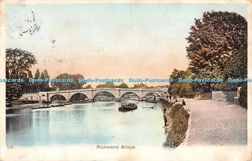 R302182 Richmond Bridge Postkarte 1911