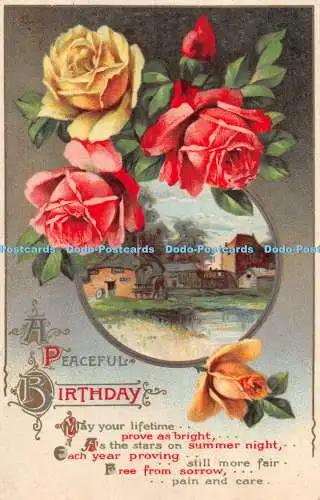 R300719 Ein friedlicher Geburtstag Möge Ihr Leben Postkarte