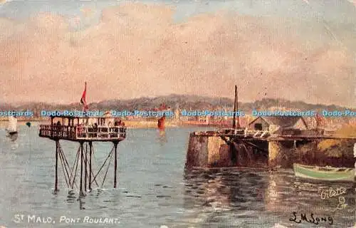 R302502 St Malo Pont Roulant Tuck Oilette Wide World Brittany Ser II Postca