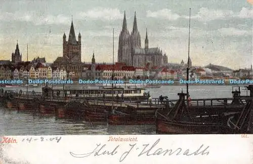 R302523 Köln Totalansicht Postkarte 1904