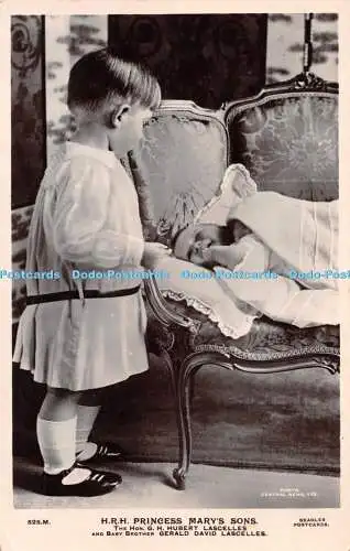 R304456 525 M H R H Princess Marys Sons The Hon G H Huber Lascelles and Baby Bro