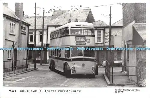 R302739 Bournemouth T B 218 Christchurch Pamlin Prints 1970