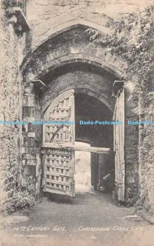 R304463 14th Century Gate Carisbrooke Castle I o W T Piper