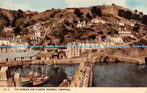 R302778 Cornwall Polperro The Harbour and Warren A Shell House Postkarte
