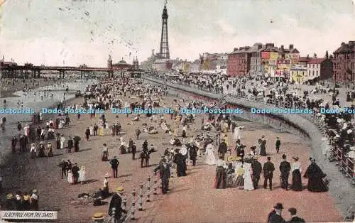 R304640 Blackpool from the Sands R H O Hill 1906