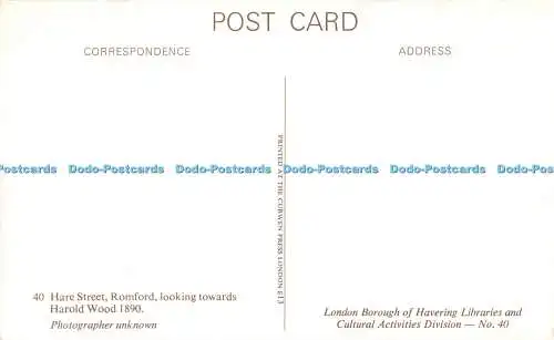 R302912 Hare Street Romford mit Blick auf Harold Wood 1890 The Curwen Press Lo