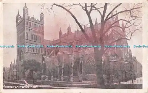 R303003 Exeter Cathedral N W Postkarte 1918