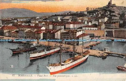 R304802 37 Marseille Vieux Port Vue panoramique LL Levy Fils