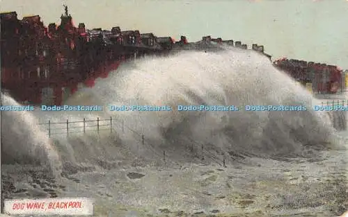 R306452 Blackpool Dog Wave R H O Hill Postkarte