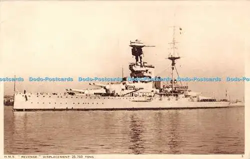 R304854 H M S Revenge Photochrom Stephen Cribb