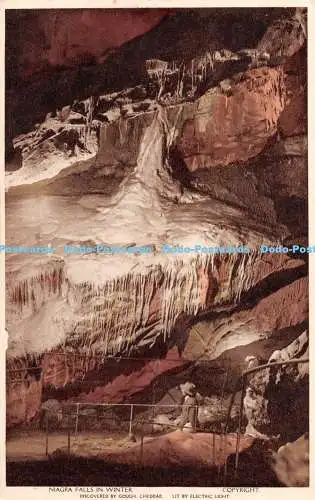 R301499 Niagrafälle im Winter entdeckt von Gough beleuchtet von elektrischem Licht Cheddar
