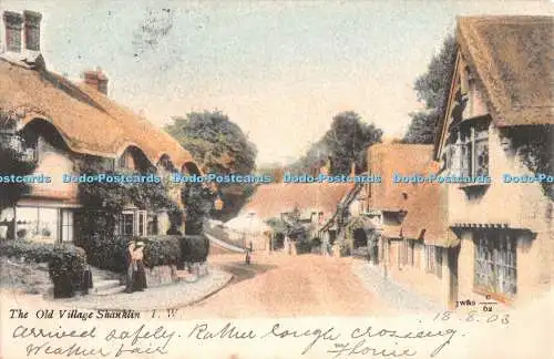 R303192 The Old Village Shanklin I W JW und S C 62 Postkarte 1903