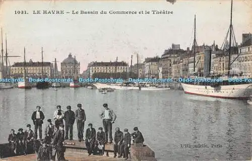 R306560 Le Havre Le Bassin du Commerce et le Theatre L Hirondelle 1915