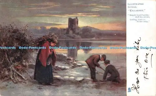 R303233 Illustrierte Lieder Killarney Raphael Tuck and Sons Oilette Postkarte 1158