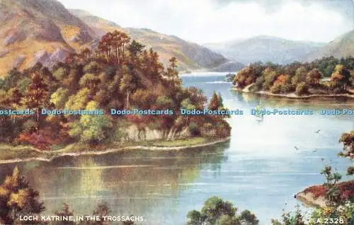 R303283 Loch Katrine in den Trossachs A 2328 Art Colour Postcard Valentine and S