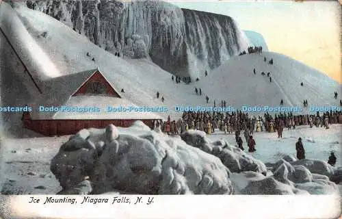 R303321 Ice Mounting Niagara Falls N Y 67 11 illustrierte Postkarte und Neuheit