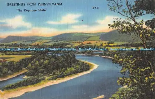 R303359 Grüße aus Pennsylvania, dem Keystone State PA 3 The Mebane Greeting