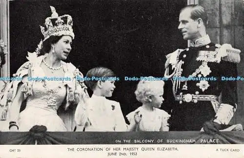 R306769 Die Krönung Ihrer Majestät Königin Elizabeth auf dem Balkon von Buckingh