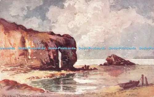 R305225 Perron Porth Cornwall Jotter Tuck Oilette 1720 1905