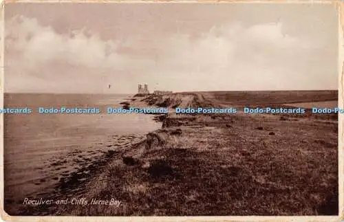 R308626 Reculver and Cliffs Herne Bay 1935