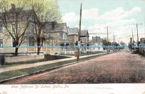 R310309 Pa Butler West Jefferson St School C E Wheelock 1907
