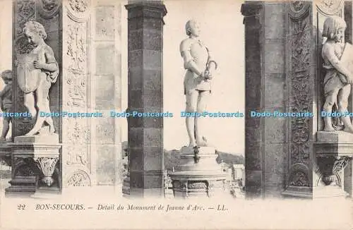 R303766 Bon Secours 22 Detail du Monument de Jeanne d Arc LL Levy Fils and Cie P