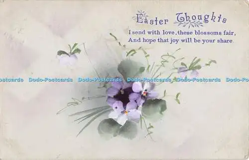 R310408 Ostgedanken sende ich mit Liebe diese Blüten Messe Postkarte 1916