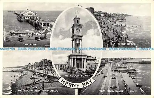 R305570 Herne Bay The Pier West Beach The Clock Tower The Promenade Valentine Si