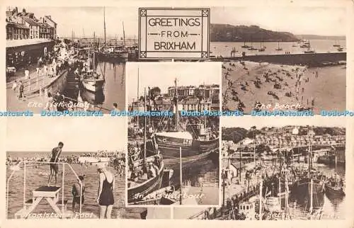 R305573 Grüße aus Brixham dem Strand im Hafen Shoalstone Pool die Fische