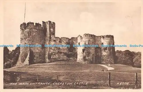 R308993 The Main Entrance Chepstow Castle H 8208 Sepiatype Valentines
