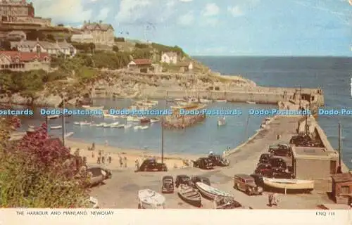 R307380 The Harbour and Mainland Newquay KNQ 114 Jarrold Cotman Color 1955