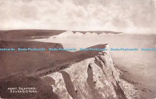 R307424 46867 Seaford Seven Sisters Sepiatone Series Photochrom 1910