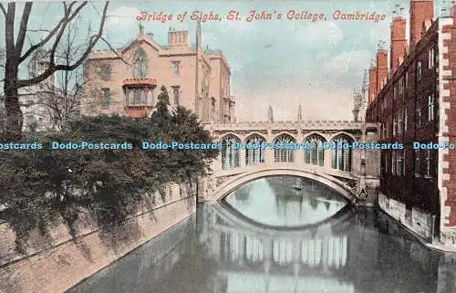 R304090 Seufzerbrücke St Johns College Cambridge Valentines Serie 1909