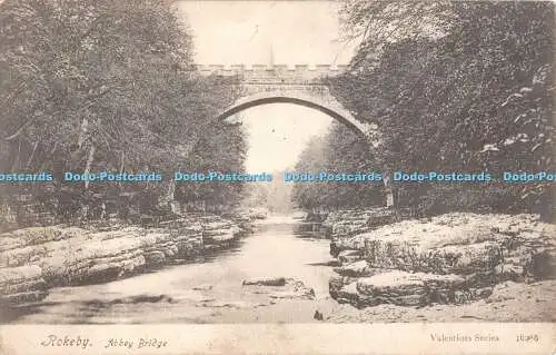 R307587 Rokeby Abbey Bridge Valentines Serie 16286 1908