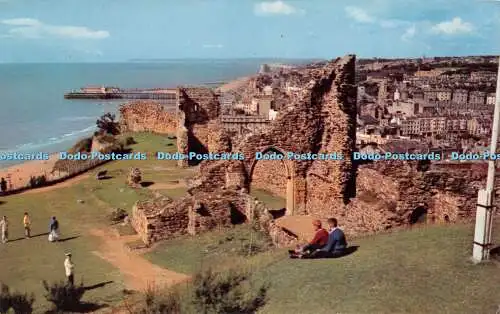 R304184 Hastings Castle zeigt Beachy Head N616 Shoesmith und Etheridge Norman