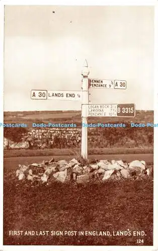 R310907 Land End First and Last Sign Post in England Mr H T James