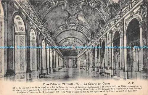 R309380 Palais de Versailles 99 La Galerie des Glaces Looking Glass Gallery A P