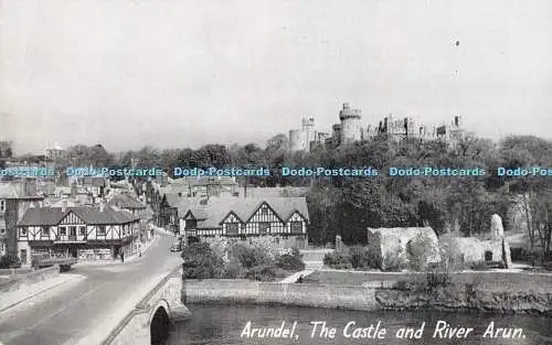 R307764 Arundel Das Schloss und der Fluss Arun