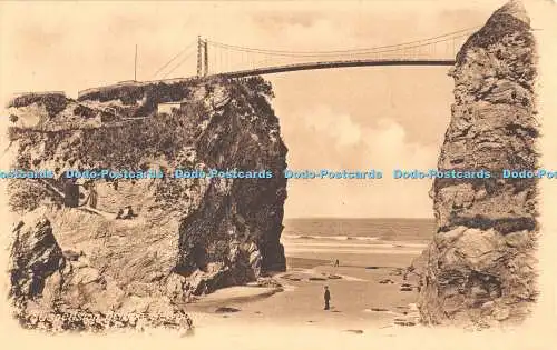 R309481 Hängebrücke Newquay Raphael Tuck and Sons Art Sepia Vignetted Seri