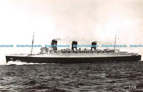 R309535 Queen Mary The Ship S706 Real Photographs Co Ltd Victoria House Southpor